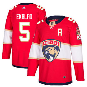Men's Adidas Florida Panthers #5 Aaron Ekblad Red Stitched NHL Jersey